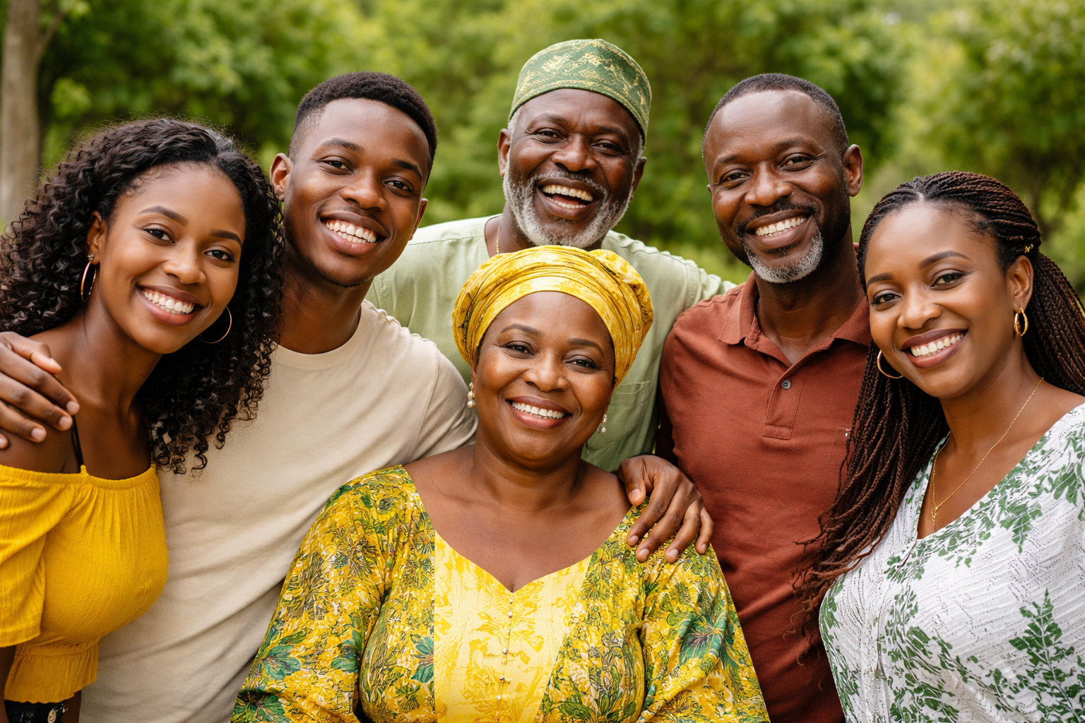African men and women representing wellness community